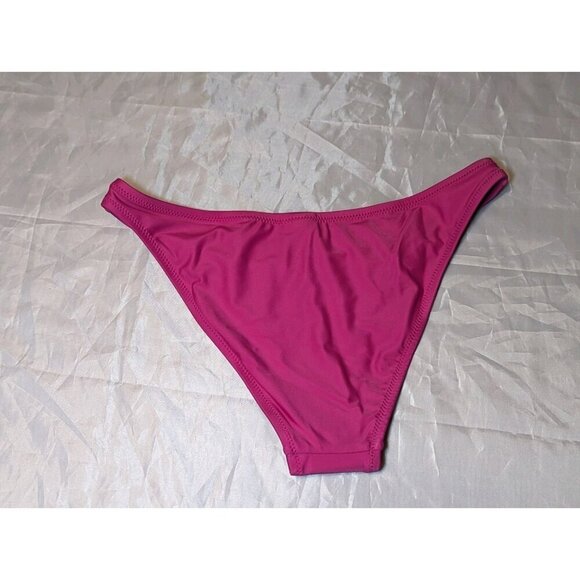 J.Crew High-leg Bikini Bottom Radiant Fuschia Size Medium Bold NWT BP209 (873) - Picture 2 of 6